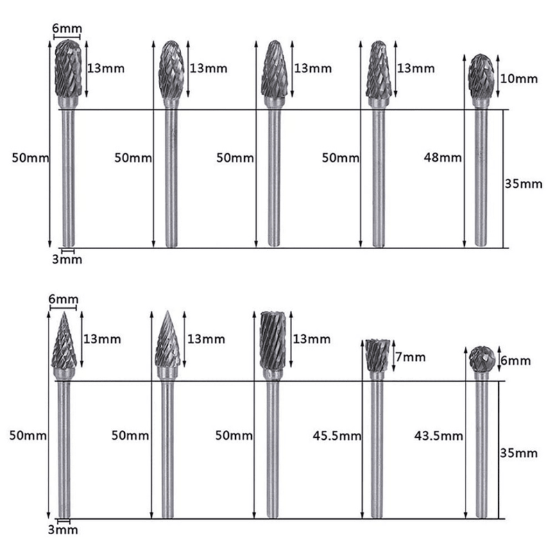 Brocas Rotativas Conjunto Com 10 Peças | Clean Wood